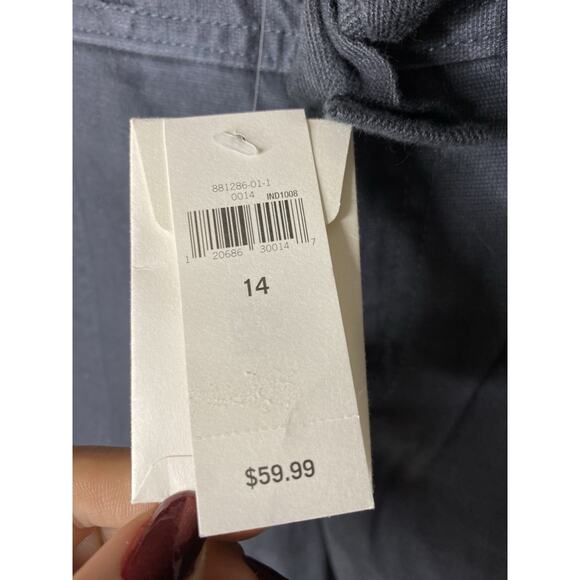 Banana Republic Factory Ryan Fit Pants Women's 14 Black Cotton Straight NWT NEW - Picture 3 of 7